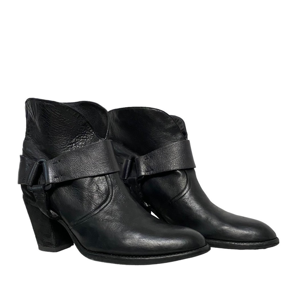 Sartore Paris Chic Designer Spring Casual Italian Leather Ankle Boots Black